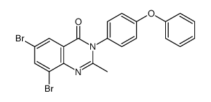 6,8-dibromo-2-methyl-3-(4-phenoxyphenyl)quinazolin-4-one结构式