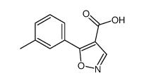 5-(3-甲基苯基)-异噁唑-4-羧酸结构式