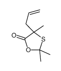 2,2,4-trimethyl-4-prop-2-enyl-1,3-oxathiolan-5-one结构式