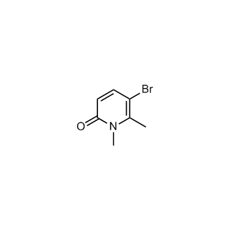 5-溴-1,6-二甲基吡啶-2(1H)-酮结构式