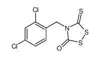 4-[(2,4-dichlorophenyl)methyl]-5-sulfanylidene-1,2,4-dithiazolidin-3-one结构式