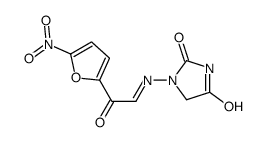 1-[(E)-[2-(5-nitrofuran-2-yl)-2-oxoethylidene]amino]imidazolidine-2,4-dione Structure