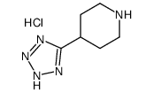 4-(1H-四氮唑-5-基)哌啶盐酸盐结构式