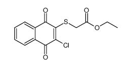 ethyl 2-(3-chloro-1,4-dioxo-1,4-dihydronaphthalen-2-ylthio)acetate结构式