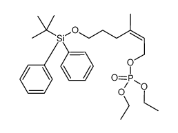 (Z)-6-(tert-butyldiphenylsilyloxy)-3-methylhex-2-enyl diethyl phosphate Structure