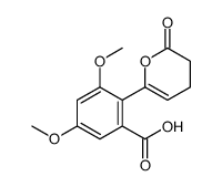 3,5-dimethoxy-2-(2-oxo-3,4-dihydropyran-6-yl)benzoic acid Structure
