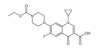 3-Quinolinecarboxylic acid, 1-cyclopropyl-7-[4-(ethoxycarbonyl)-1-piperazinyl]-6-fluoro-1,4-dihydro-4-oxo结构式
