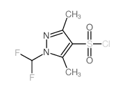 1-二氟甲基-3,5-二甲基-1H-吡唑-4-磺酰氯结构式
