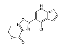 5-(4-氯-1H-吡咯并[2,3-B]吡啶-5-基)-1,2,4-噁二唑-3-羧酸乙酯结构式