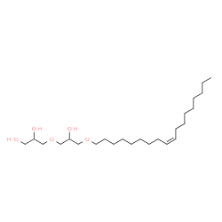 (Z)-3-[2-hydroxy-3-(9-octadecenyloxy)propoxy]propane-1,2-diol结构式