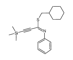 cyclohexylmethyl N-phenyl-3-(trimethylsilyl)thiopropiolimidate Structure
