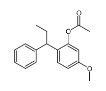 1-Phenyl-1-(2'-acetoxy-4'-methoxy-phenyl)-propan Structure