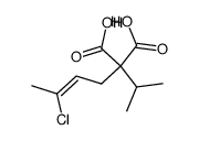 (3-chloro-but-2-enyl)-isopropyl-malonic acid结构式