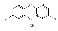 5-溴-2-(2-甲氧基-4-甲基苯氧基)嘧啶结构式