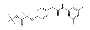 tert-butyl 2-(4-(2-(3,5-dimethylphenylamino)-2-oxoethyl)phenoxy)-2-methylpropanoate结构式
