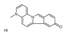 4-methylisoindolo[2,1-a][1,5]naphthyridin-4-ium-8-ol,iodide结构式