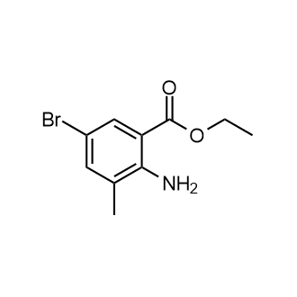 2-氨基-5-溴-3-甲基苯甲酸乙酯结构式