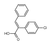 (2E)-2-(4-chlorophenyl)-3-phenylprop-2-enoic acid Structure
