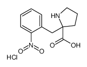 (S)-2-(2-NITROBENZYL)PYRROLIDINE-2-CARBOXYLIC ACID HYDROCHLORIDE Structure