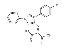 2-((3-(4-bromophenyl)-1-phenyl-1H-pyrazol-4-yl)methylene)malonic acid Structure