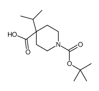 N-Boc-4-异丙基-4-哌啶甲酸结构式