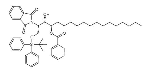 (2S,3S,4R)-1-(tert-butyldiphenylsilyloxy)-2-phthalimido-3-hydroxy-octadecan-4-yl benzoate Structure