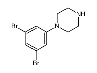 1-(3,5-二溴苯基)哌嗪结构式