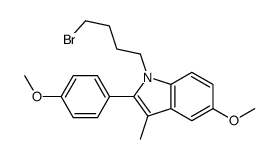 1-(4-bromobutyl)-5-methoxy-2-(4-methoxyphenyl)-3-methylindole结构式