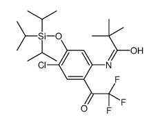 N-[2-三氟乙酰基-4-氯-5-(三异丙基甲硅烷氧基)苯基]-2,2-二甲基丙酰胺结构式