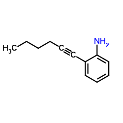 2-(己-1-炔-1-基)苯胺结构式