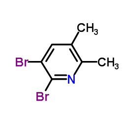 2,3-二溴-5,6-二甲基吡啶结构式