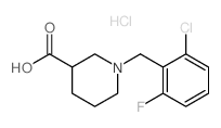 1-(2-Chloro-6-fluorobenzyl)piperidine-3-carboxylic acid hydrochloride Structure