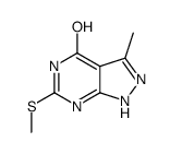 4-hydroxy-3-methyl-6-methylmercaptopyrazolo[3,4-d]pyrimidine结构式