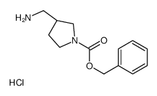 (R)-3-(氨基甲基)吡咯烷-1-甲酸苄酯盐酸盐结构式