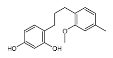 4-[3-(2-甲氧基-4-甲基苯基)丙基]邻苯二酚结构式