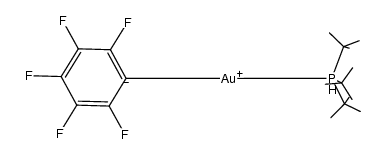 pentafluorophenyl(tri-tert-butylphosphine)gold(I) Structure