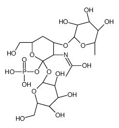 (galactopyranosyl(1-4)-fucopyranosyl(1-3))-N-acetylglucosamine 1-phosphate结构式