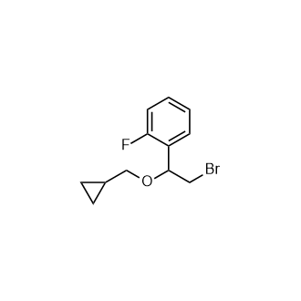 1-(2-溴-1-(环丙基甲氧基)乙基)-2-氟苯结构式