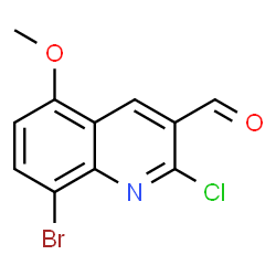 2-氯-5-甲氧基-8-溴喹啉-3-甲醛结构式