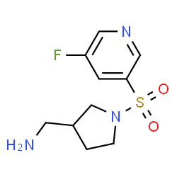 (1-(5-fluoropyridin-3-ylsulfonyl)pyrrolidin-3-yl)Methanamine结构式