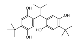 2-tert-butyl-5-[1-(4-tert-butyl-2,5-dihydroxyphenyl)-2-methylpropyl]benzene-1,4-diol Structure