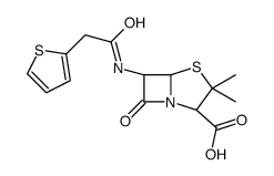 (2S,5R,6R)-3,3-dimethyl-7-oxo-6-[(2-thiophen-2-ylacetyl)amino]-4-thia-1-azabicyclo[3.2.0]heptane-2-carboxylic acid Structure