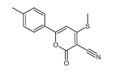 6-(4-methylphenyl)-4-methylsulfanyl-2-oxopyran-3-carbonitrile结构式