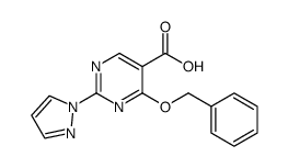 4-(benzyloxy)-2-(1H-pyrazol-1-yl)pyrimidine-5-carboxylic acid结构式