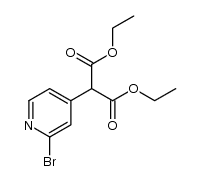 2-(2-bromo-pyridin-4-yl)-malonic acid diethyl ester结构式