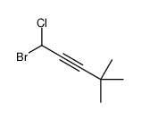 1-bromo-1-chloro-4,4-dimethylpent-2-yne结构式