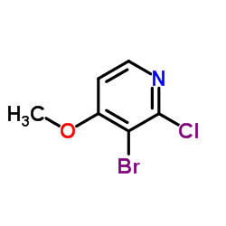 2-氯-3-溴-4-甲氧基吡啶结构式