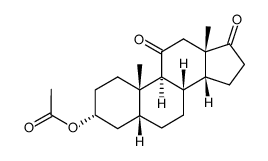 3α-acetoxy-5β-androstane-11,17-dione结构式