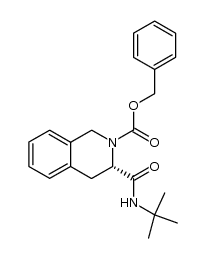 benzyl 3(S)-(t-butylcarbamoyl)-1,2,3,4-tetrahydro-2-isoquinolinecarboxylate Structure