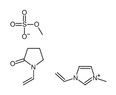 1-ethenyl-3-methylimidazol-3-ium,1-ethenylpyrrolidin-2-one,methyl sulfate Structure